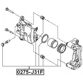 Ремкомплект суппорта тормозного переднего FEBEST 0275-J31F фото 2