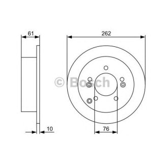 Диск тормозной задний BOSCH 0 986 479 345 фото