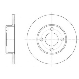 6181.00_диск тормозной передний! Audi 80/90/100 1.6-2.0D 86-91 фото