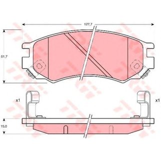 Колодки тормозные задние к-кт TRW GDB1175 фото