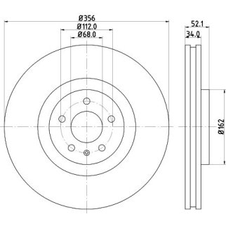 Диск тормозной передний вентилируемый TRIALLI DF 185107 фото 3