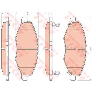 Колодки тормозные передние к-кт TRW GDB3427 фото