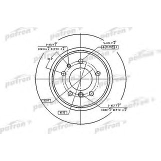 Диск тормозной PATRON PBD2557 фото
