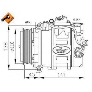 Компрессор системы кондиционирования NRF 32214 фото