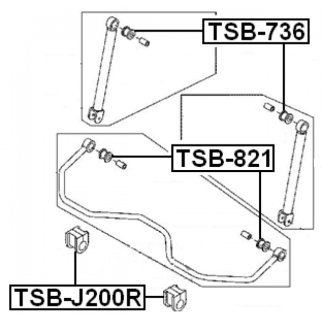 Втулка стабилизатора FEBEST TSB-821 фото 2