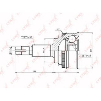 ШРУС наружный LYNXauto CO7586A фото