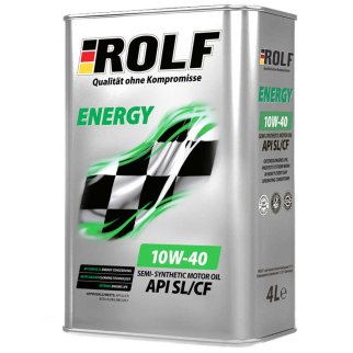 Масло моторное ROLF ENERGY 10W40 SL/CF (пластик) п/синт. 4л** фото