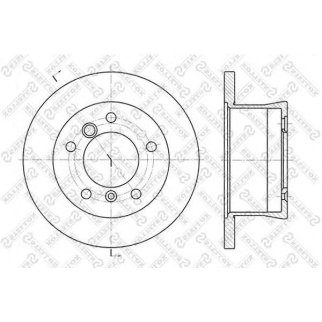 6020-3336-SX_диск торм. зад. !  VW LT 2.3/2.5SDi/2.5TDi/2.8TDi 96> фото