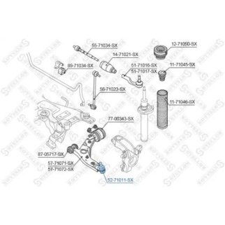 52-71011-SX_опора шаровая нижняя! Mazda 3 BK3P 03> фото