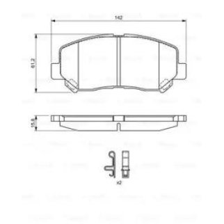 Колодки тормозные передние к-кт BOSCH 0 986 494 675 фото