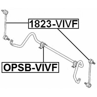 Тяга стабилизатора OPEL VIVARO 2001-2014 1823-VIVF фото 2