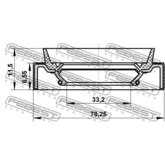 Сальник привода FEBEST 95JBS-35780912X фото