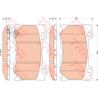 Колодки тормозные передние к-кт TRW GDB3505 фото