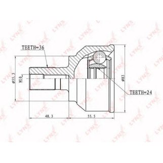 ШРУС наружный LYNXauto CO5113 фото