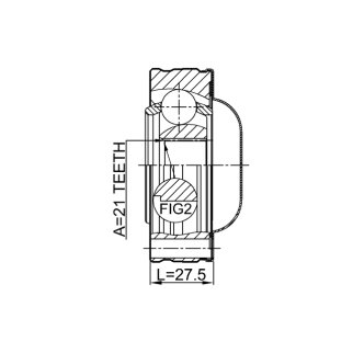 ШРУС карданного вала FEBEST 0711-JB420SHA фото 2 ШРУС карданного вала FEBEST 0711-JB420SHA фото 2