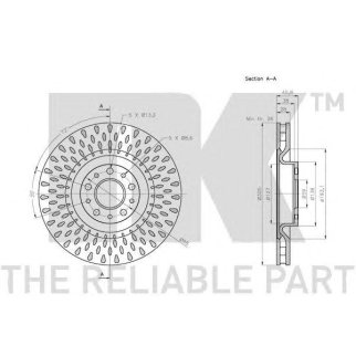 Диск тормозной передний (305x28mm) / FIAT 500L,Doblo,OPEL Corsa-D 10~ фото