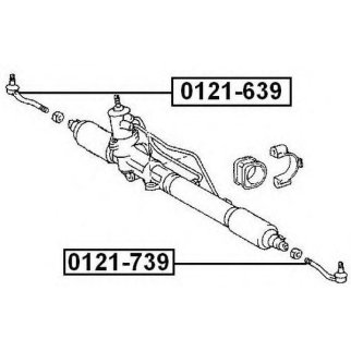 Наконечник рулевой ASVA 0121-739 фото