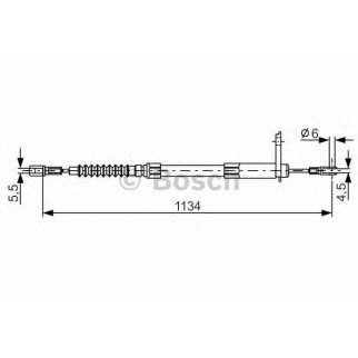 Трос стояночного тормоза левый BOSCH 1 987 477 749 фото