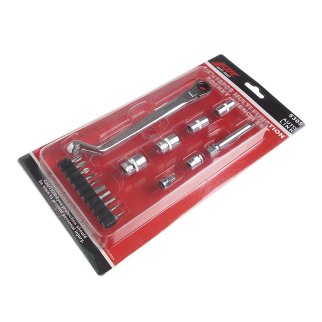 Набор торцевых головок многофункциональный 1/4" в кейсе (18ед) JTC фото