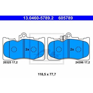 Колодки тормозные передние к-кт ATE 13.0460-5789.2 фото