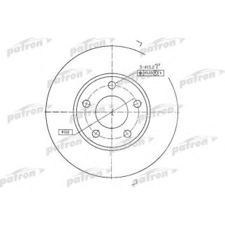 Диск тормозной передн AUDI: 100 84-90, 100 Avant 84-90, 200 83-91, 200 Avant 83-91, QUATTRO 80-91 фото