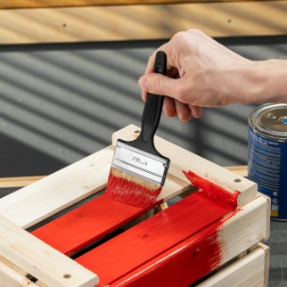 Кисть флейцевая "Стандарт", 70*6, натуральная щетина, пластиковая ручка СИБРТЕХ фото 1