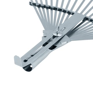 Грабли веерные стальные 300-480мм, 22 плоских зубьев, оцикованные, раздвижные без черенка PALISAD фото 3