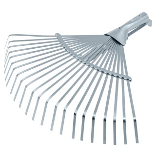 Грабли веерные стальные 300-480мм, 22 плоских зубьев, оцикованные, раздвижные без черенка PALISAD фото