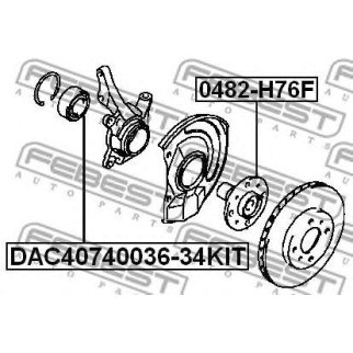 Подшипник ступицы FEBEST DAC40740036-34KIT фото