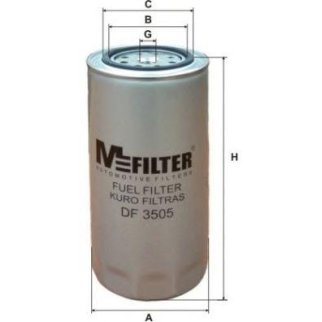 Фильтр топливный DAF 75,85,95 MFILTER фото