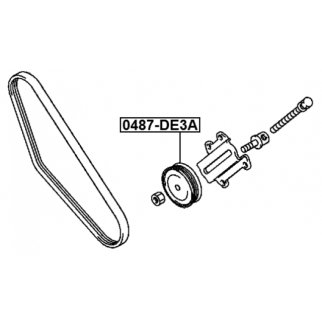 Ролик натяжной приводного ремня MITSUBISHI L200/Pajero II/Galant/Lancer VIII FEBEST 0487-DE3A фото 2