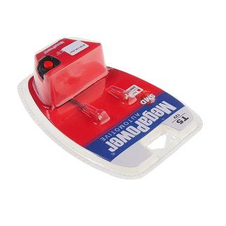 Лампа T5 (W2*4.6d) 1 SMD 3528 RED блистер с тестером (2шт) 12V MEGAPOWER фото 1