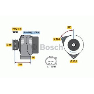 Генератор BOSCH 0 986 042 550 фото