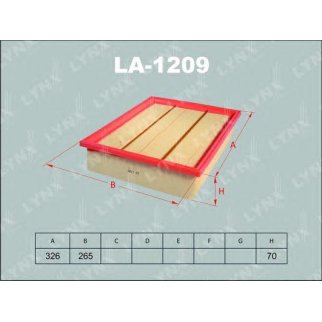 Фильтр воздушный LYNXauto LA-1209 фото