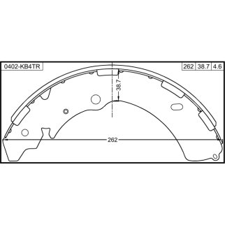 Колодки барабанные к-кт FEBEST 0402-KB4TR фото 2