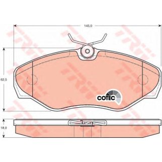 Колодки тормозные передние к-кт TRW GDB1478 фото