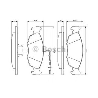 Колодки тормозные передние к-кт BOSCH 0 986 461 764 фото