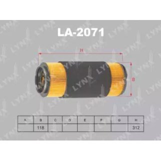 Фильтр воздушный LYNXauto LA2071 фото