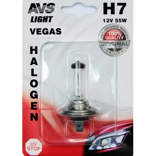 Галогенная лампа AVS Vegas в блистере H7.12V.55W.1шт., шт фото