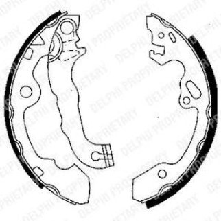 Колодки барабанные к-кт DELPHI LS1850 фото