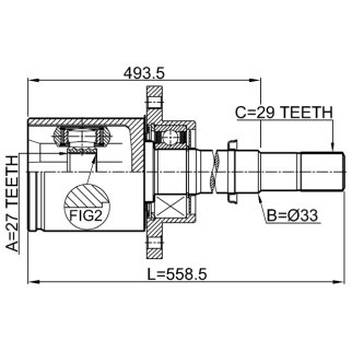ШРУС внутренний FEBEST 0211-J32RH фото 2