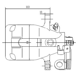 Суппорт торм. для а/м Peugeot 407 (04-)/Citroen C5 (08-) зад. лев. d=38мм TRIALLI CF 550119 фото 4