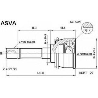 ШРУС наружный ASVA SZGV-T фото