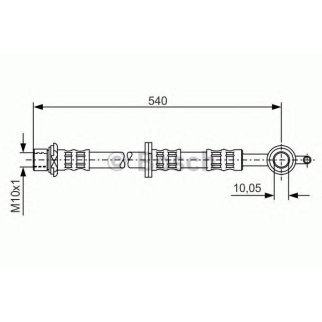 Шланг тормозной TOYOTA Yaris (01-) задний левый BOSCH фото