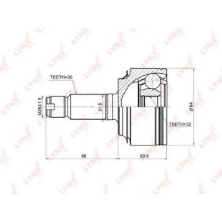 ШРУС наружный LYNXauto CO3671 фото
