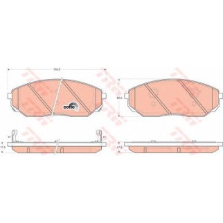 Колодки тормозные передние к-кт TRW GDB3343 фото