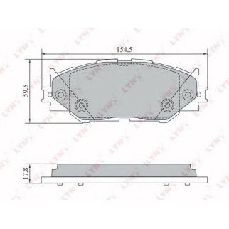 Колодки тормозные передние к-кт LYNXauto BD7589 фото