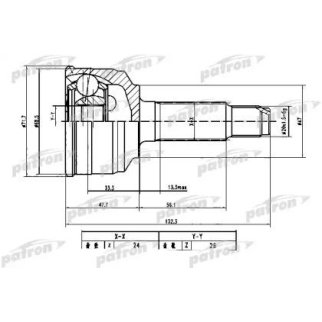 ШРУС наружный 24x47x26 TOYOTA PASSO KGC10 04-10 DAIHATSU SIRION M300 2004-2010 фото