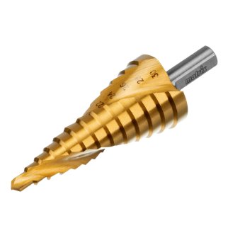 Сверло ступенчатое,6-8-10-12-14-16-18-20-22-24-26-28-30 мм,HSS,спирал.проф.,трехгр.хвост.// Matrix фото