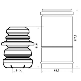 Пыльник переднего амортизатора с отбойником комплект MITSUBISHI AIRTREK/OUTLANDER CU2W 2001.11-2008.12 FEBEST MSHB-CSF-KIT фото 2